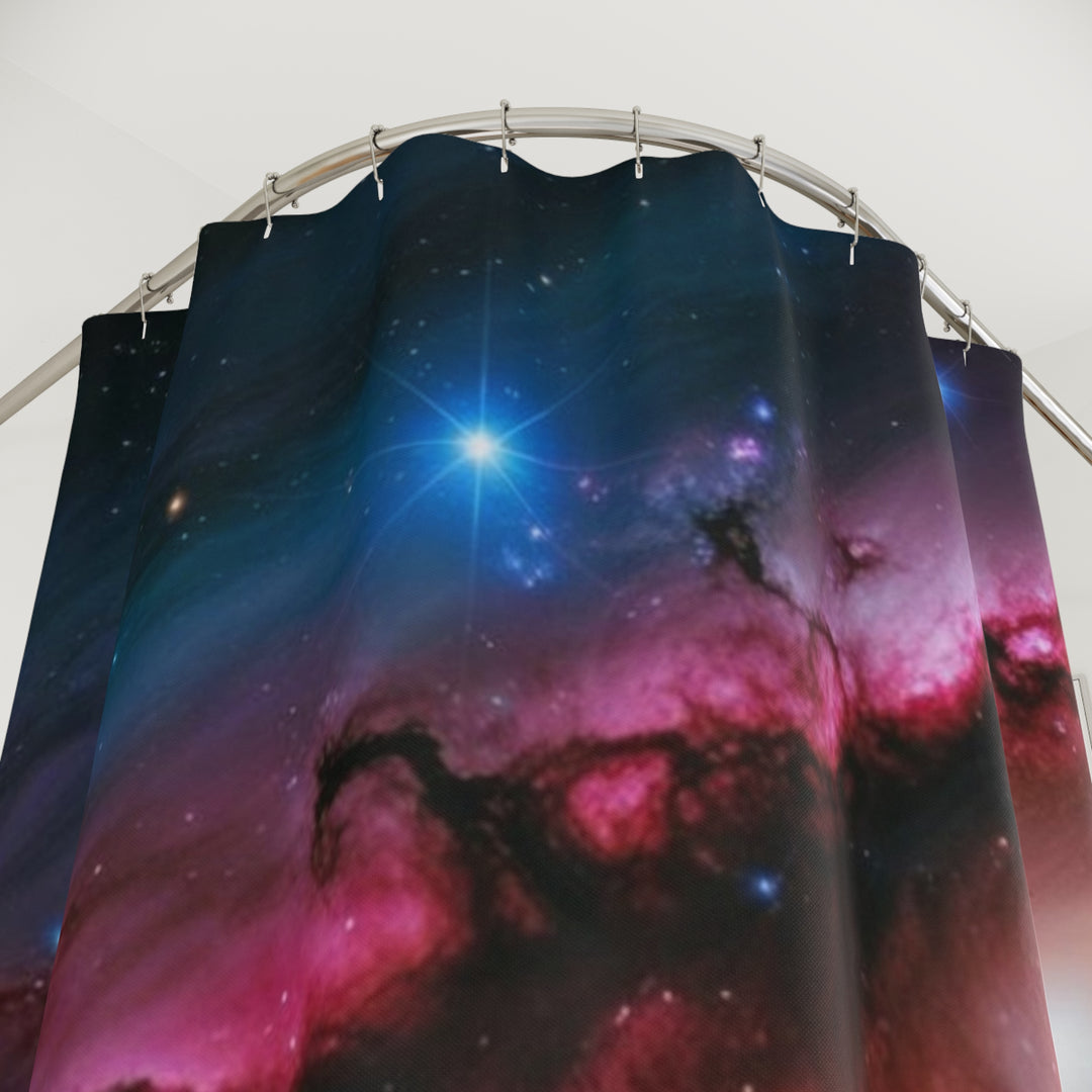Cosmic Galaxy Shower Curtain - Transform Your Bathroom Into a Starry Space Oasis