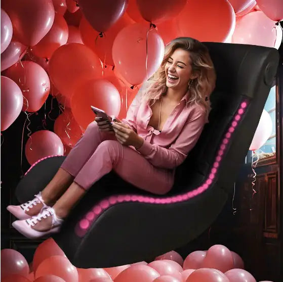 Low SignalX Foldable Gaming Chair — Immersive LED + Speakers