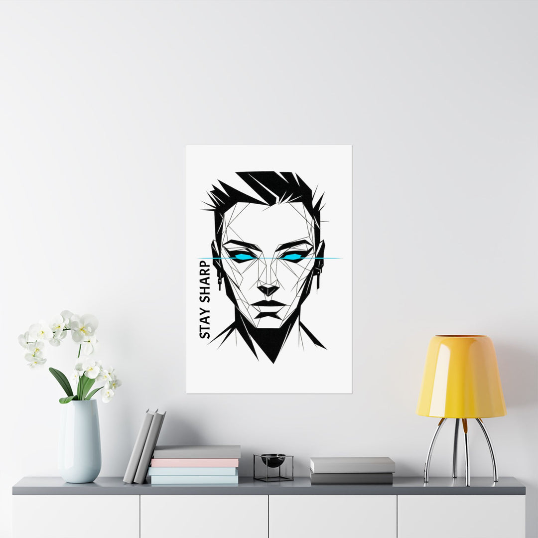 Silent Sentinel — Minimalist Geometric Matte Poster