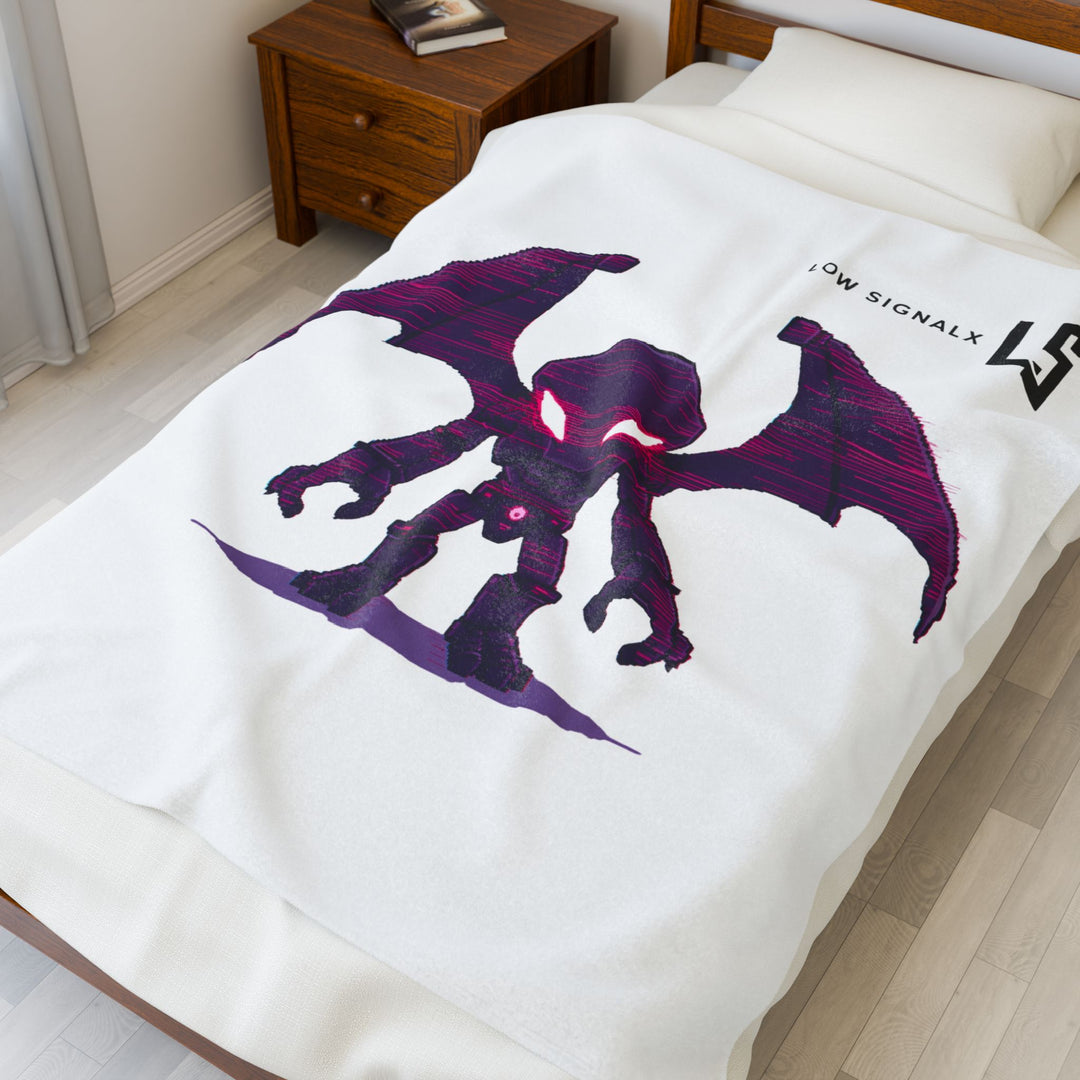 Low Signalx Plush Blanket - Cozy Home Decor, Soft Throw, Gaming Gift, Superhero Blanket, Unique Art