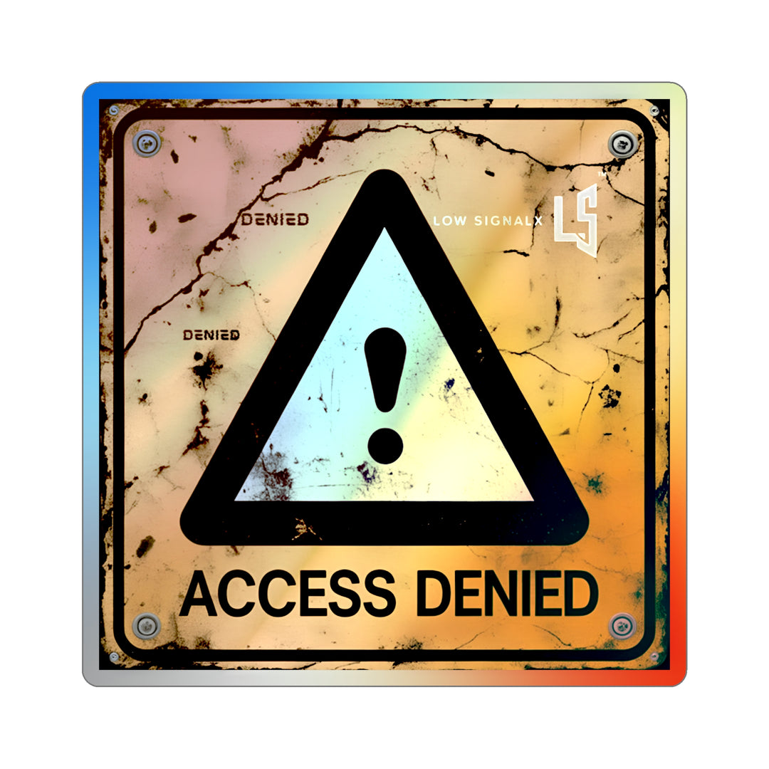 Holographic Access Denied Stickers | Cool Skateboard Gear, Laptop Décor, Unique Gifts, Party Supplies, Trendy Art