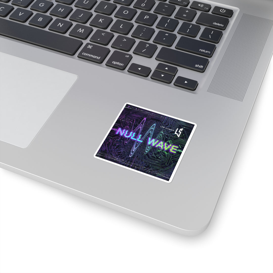 Null Wave — Retro Glitch Synthwave Laptop Decal