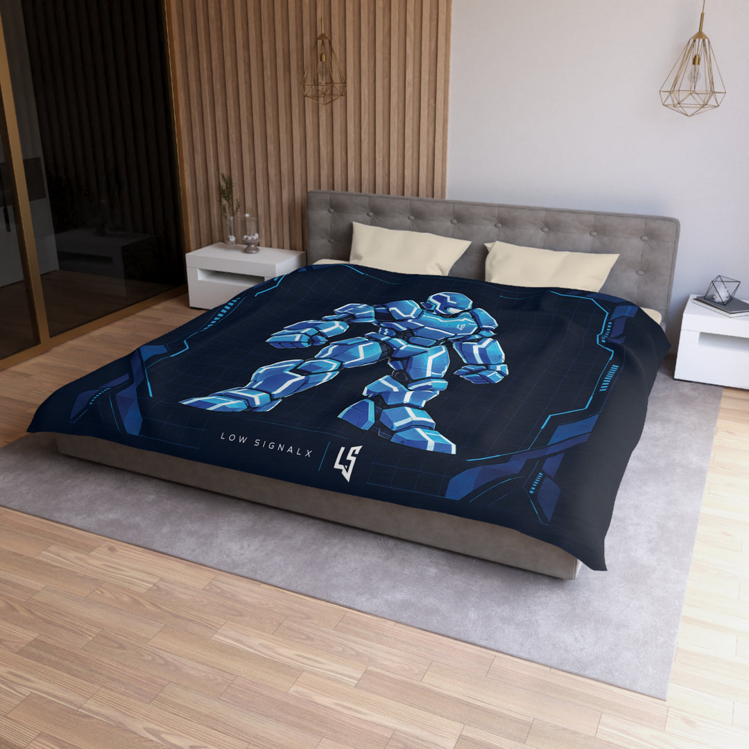 Low SignalX™ Cyber Warrior — Signal Armor Duvet Cover
