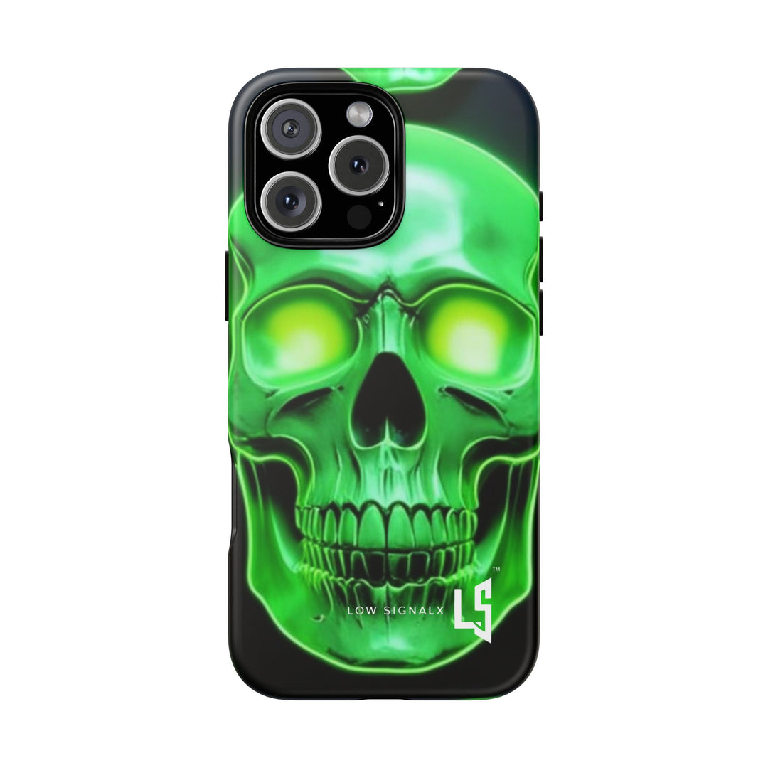 iPhone 17 PRO MAX - XS MAX Tough Cases - Neon Skull Phone Case for Edgy Style