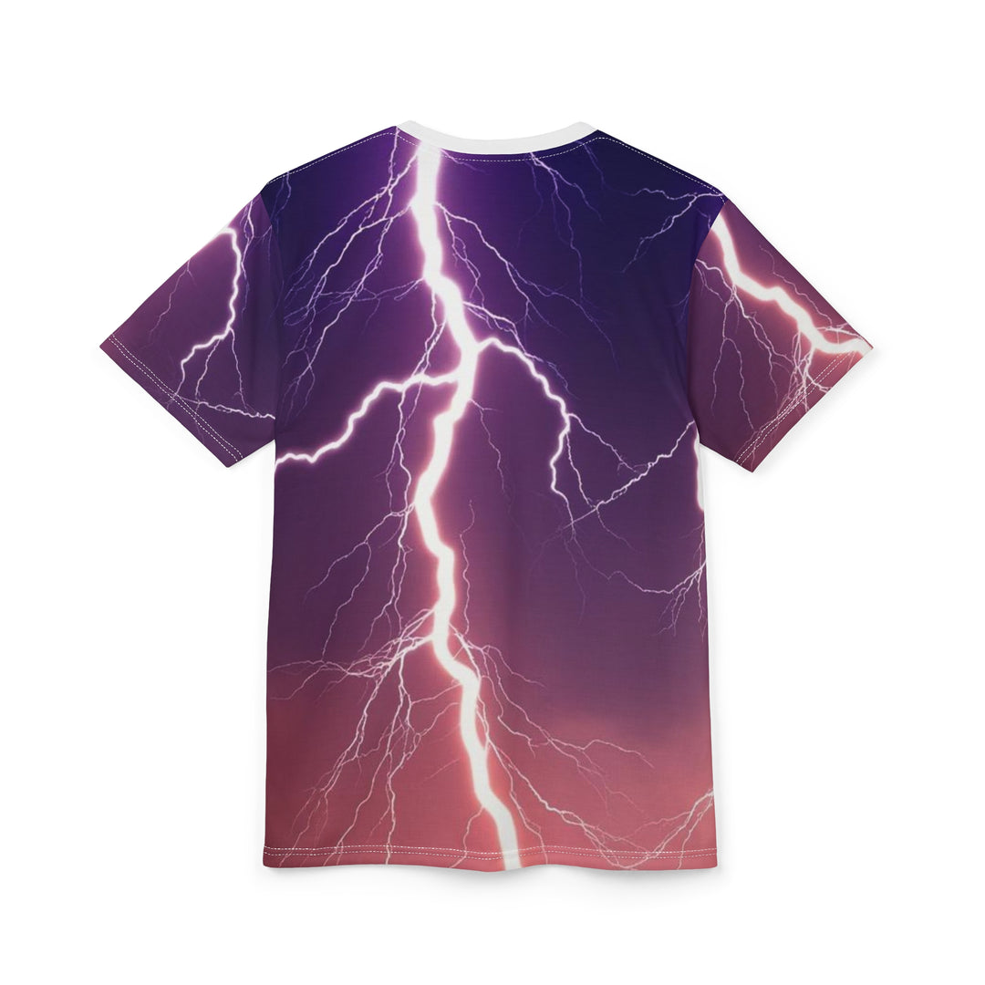 Electric Storm Unisex Cut & Sew Tee - Bold Lightning Design for Bold Personalities