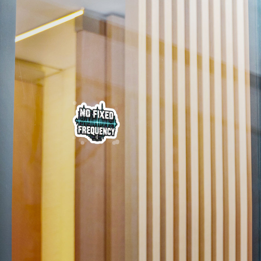 No Fixed Frequency — Low SignalX Waveform Vinyl Sticker