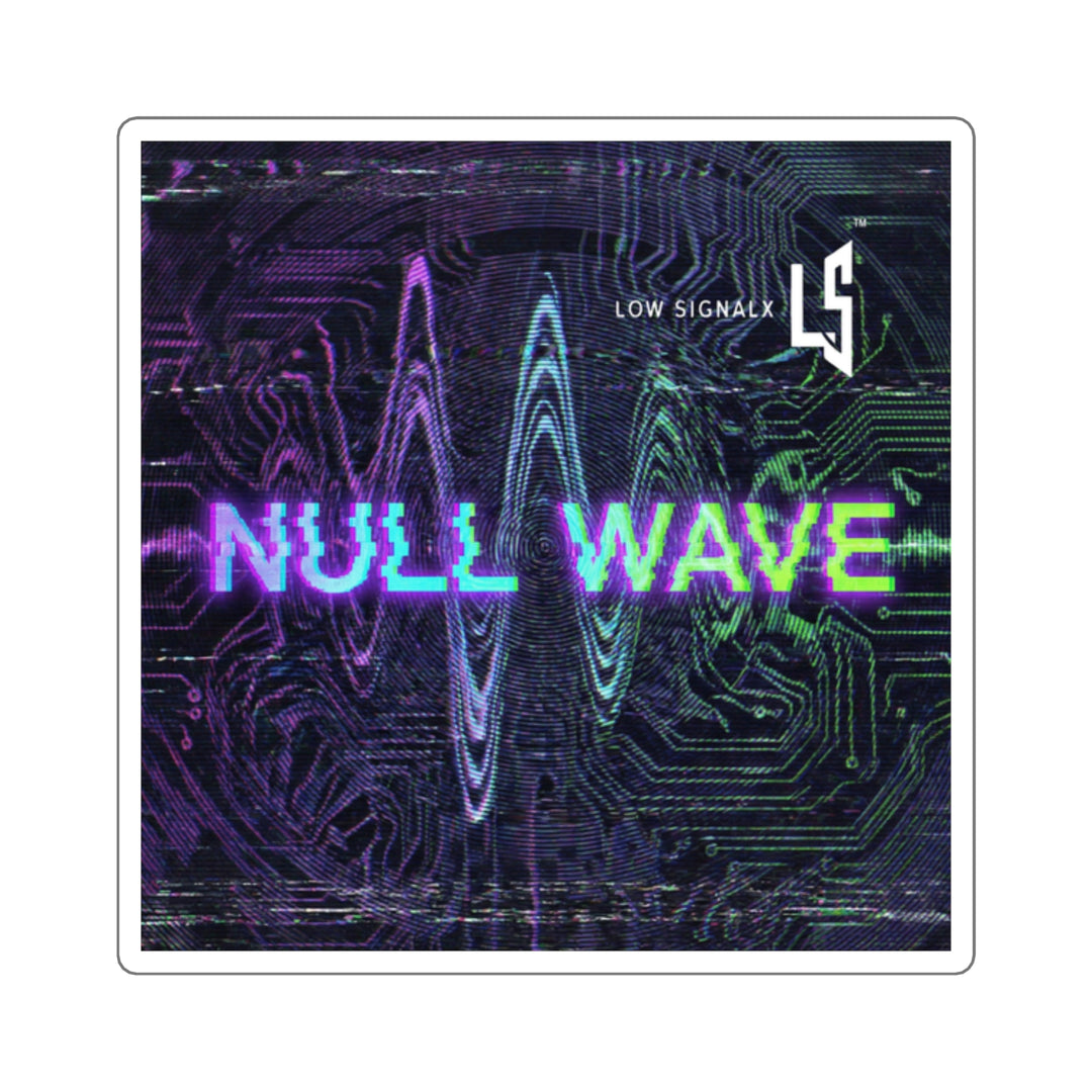 Null Wave — Retro Glitch Synthwave Laptop Decal