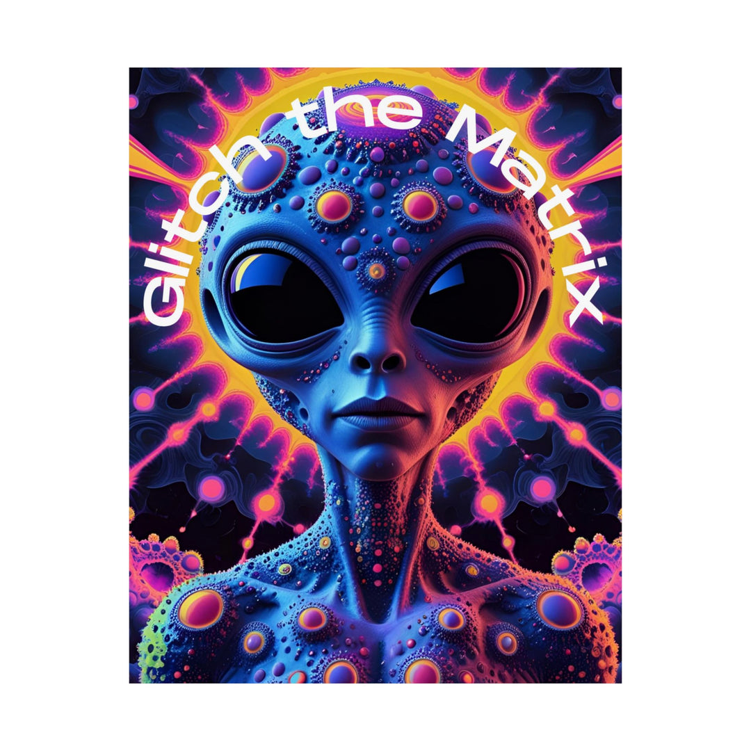 Galactic Art Poster, Sci-Fi Wall Decor, Alien Artwork, Vibrant Home Decor, Geeky Gift Idea, Unique Alien Print