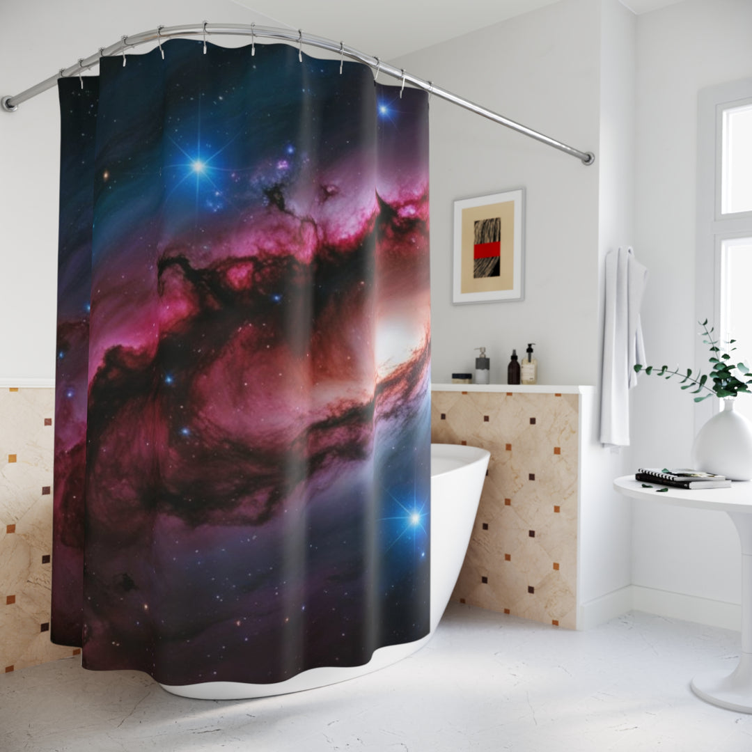 Cosmic Galaxy Shower Curtain - Transform Your Bathroom Into a Starry Space Oasis
