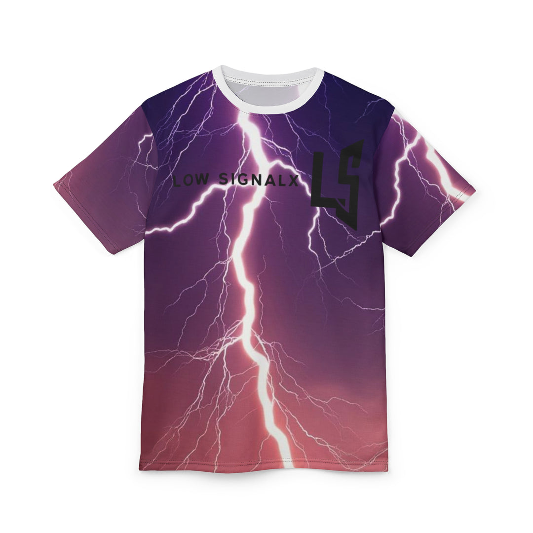 Electric Storm Unisex Cut & Sew Tee - Bold Lightning Design for Bold Personalities