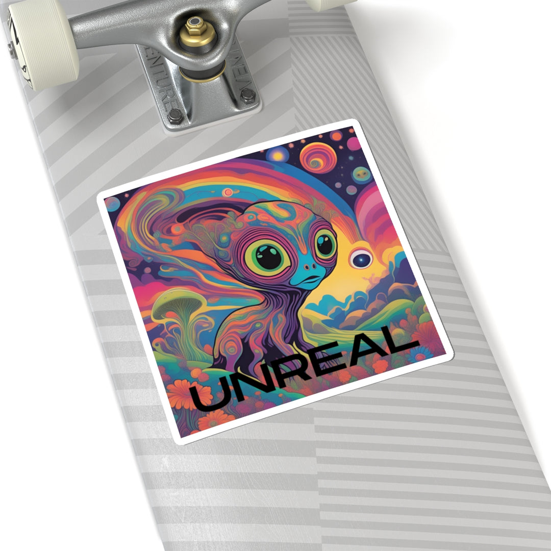 Unreal Alien Kiss-Cut Stickers | Funky Cosmic Art for Laptops & Accessories