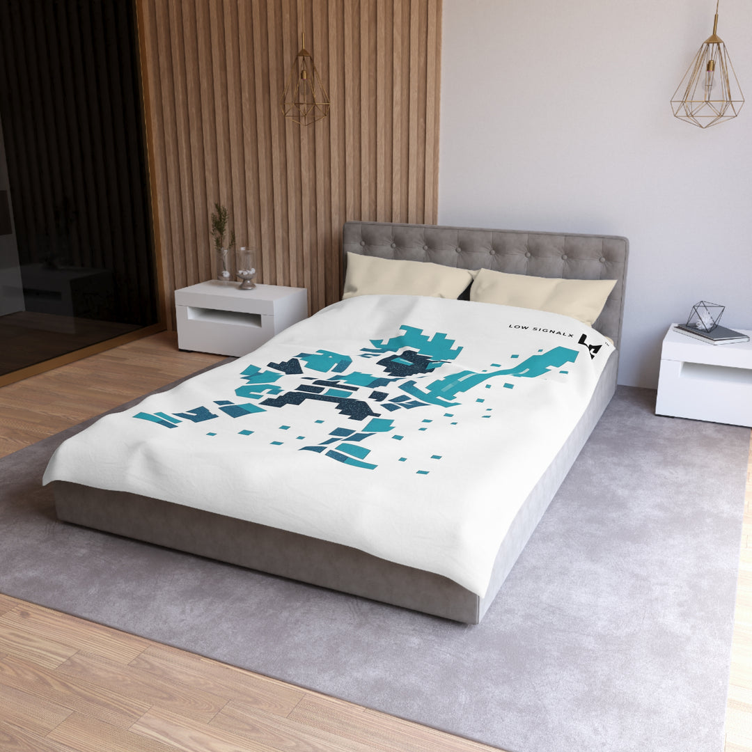 Pixel Hero Microfiber Duvet Cover, Retro Gaming Bedding, Gamer Room Decor, Gift for Gamers, Video Game Themed Bedroom