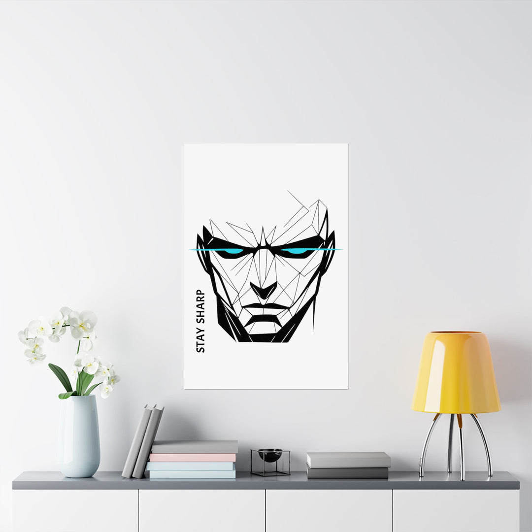 Geometric Sentinel — Minimalist Geometric Matte Poster