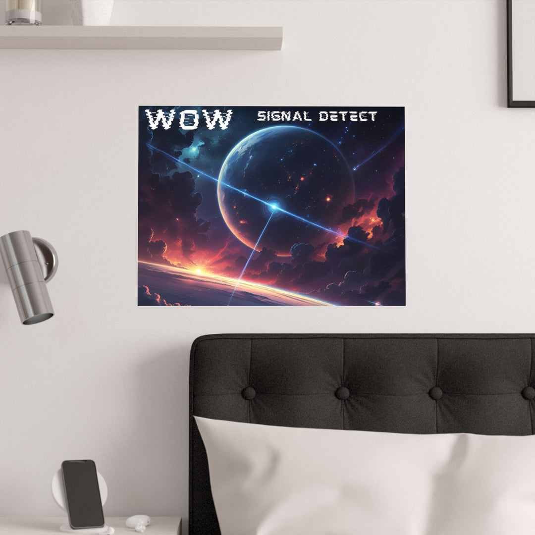 Cosmic Art Poster, Space Decor, Astronaut Wall Art, Astronomy Gift, Sci-Fi Room Aesthetic, WOW Signal Detect Painting
