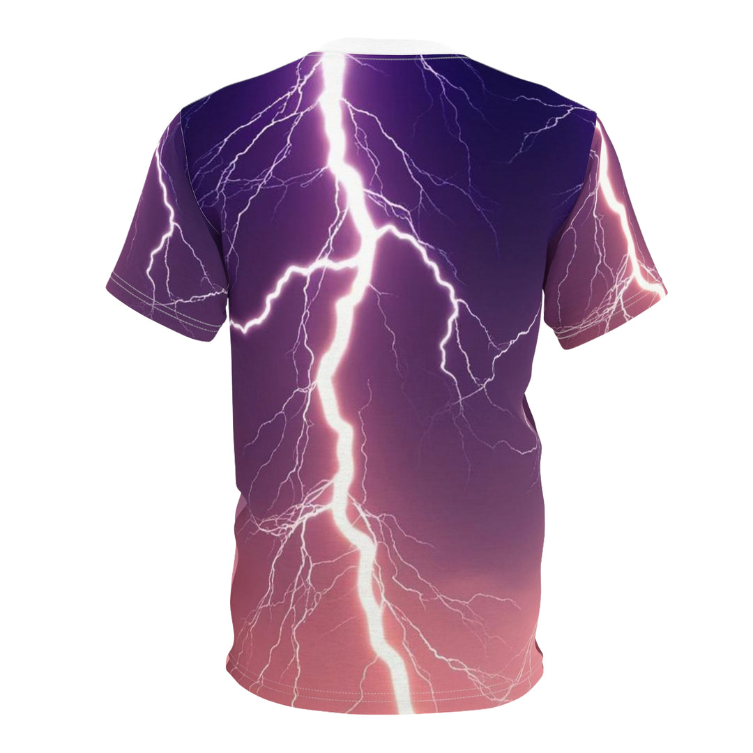 Electric Storm Unisex Cut & Sew Tee - Bold Lightning Design for Bold Personalities