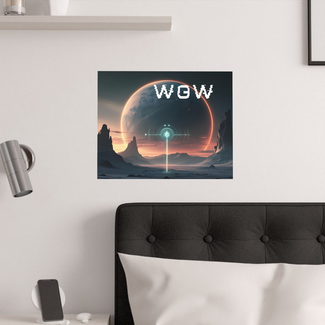 Galactic Satin Poster - WOW Design, Science Fiction Art, Home Decor, Wall Art, Gift for Space Lovers