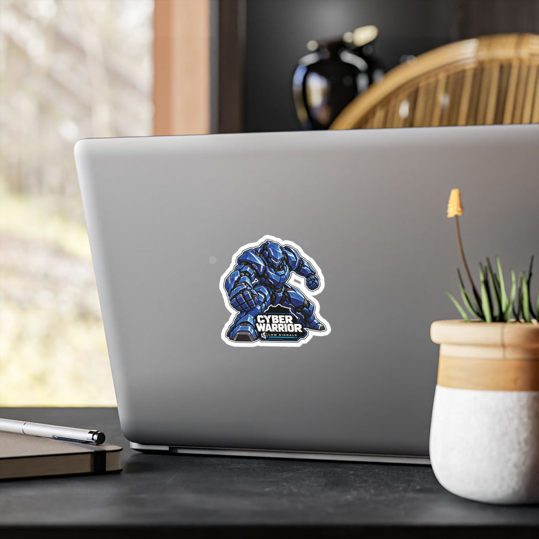 Cyber Warrior — Low SignalX Cobalt Armor Vinyl Sticker