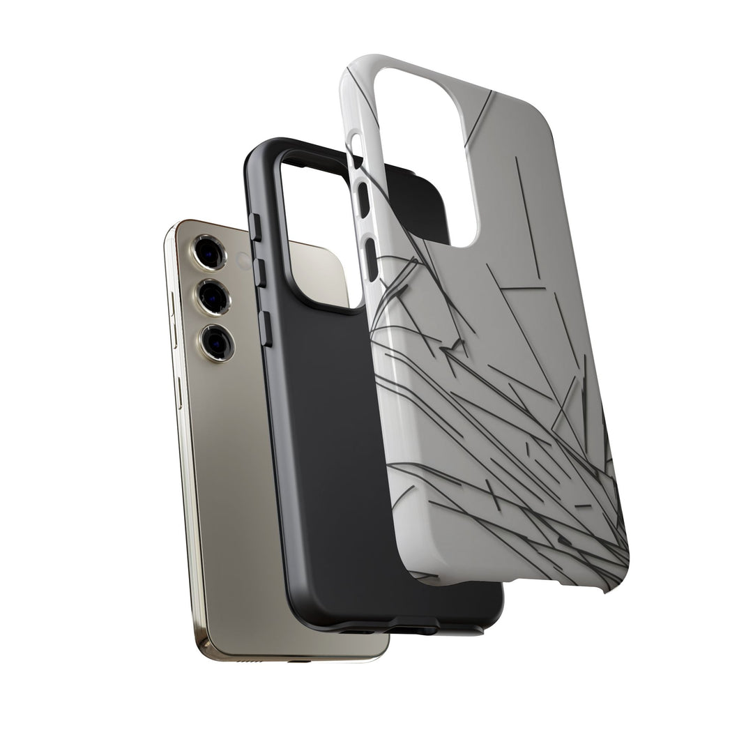 Samsung Galaxy S25 - S21   Stylish and Durable Phone Case with Abstract Shattered Glass Design