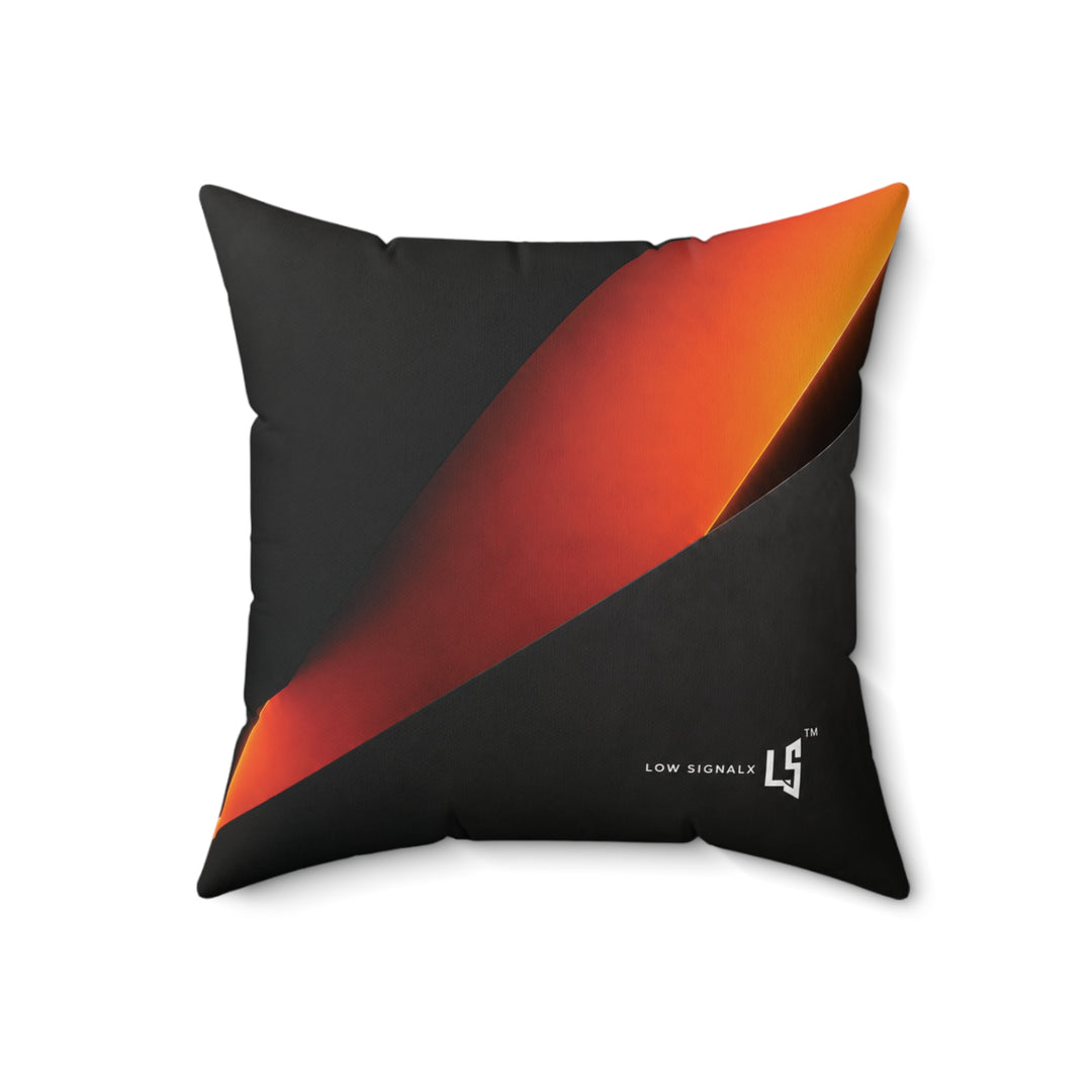 Low SignalX™ Ember Cut Accent Pillow — Orange & Charcoal