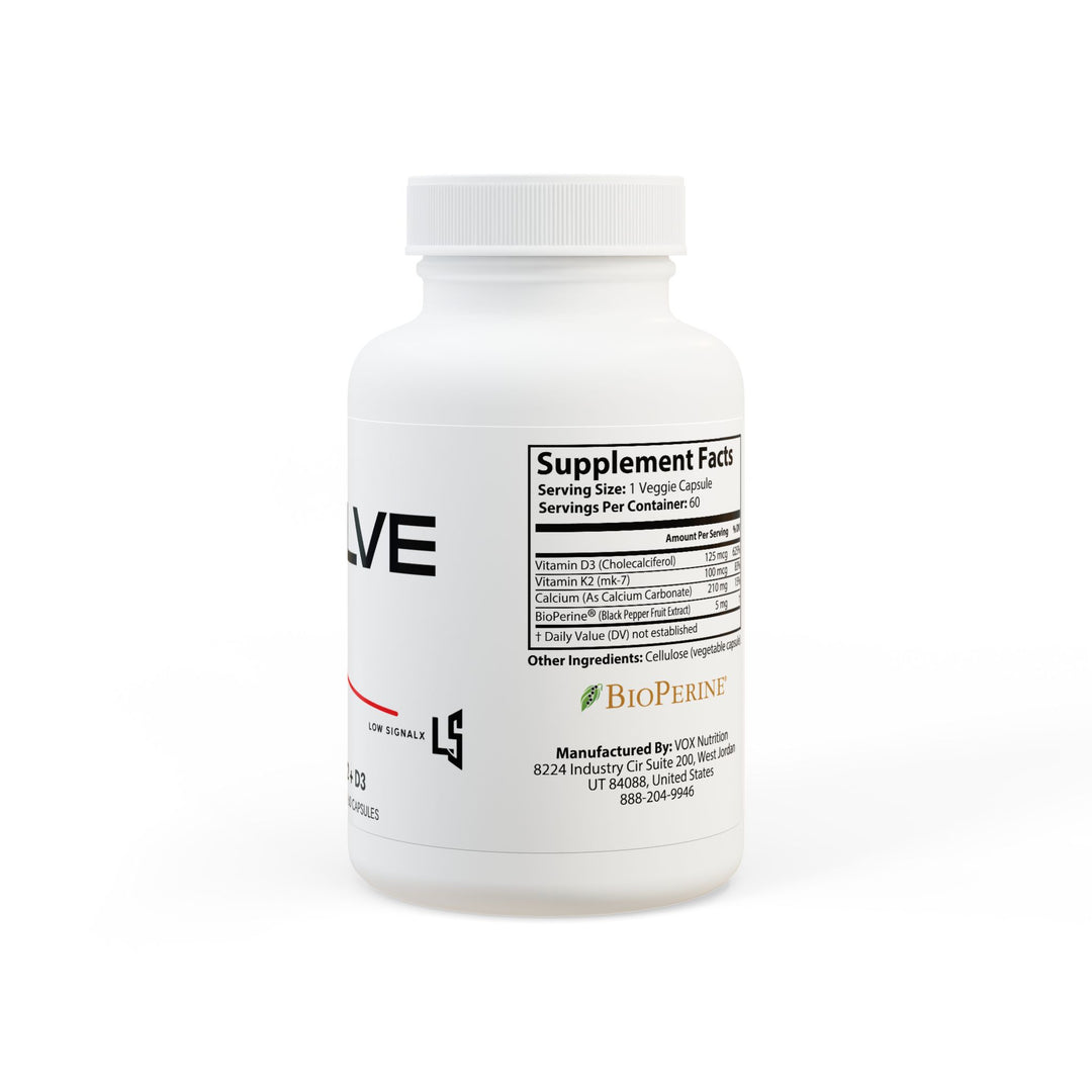 Vitamin K2 + D3 Supplement (60 Capsules)