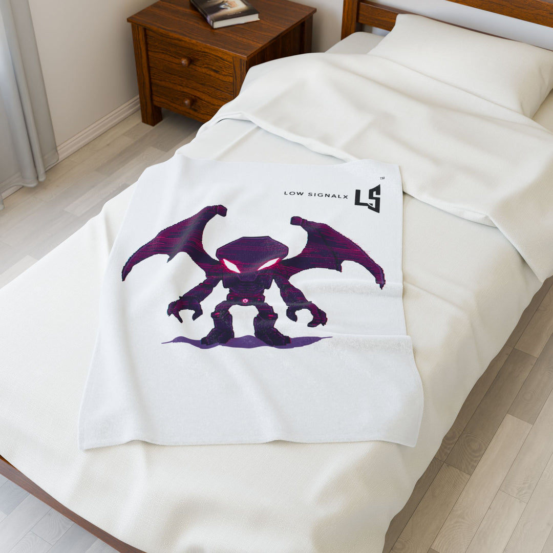 Low Signalx Plush Blanket - Cozy Home Decor, Soft Throw, Gaming Gift, Superhero Blanket, Unique Art