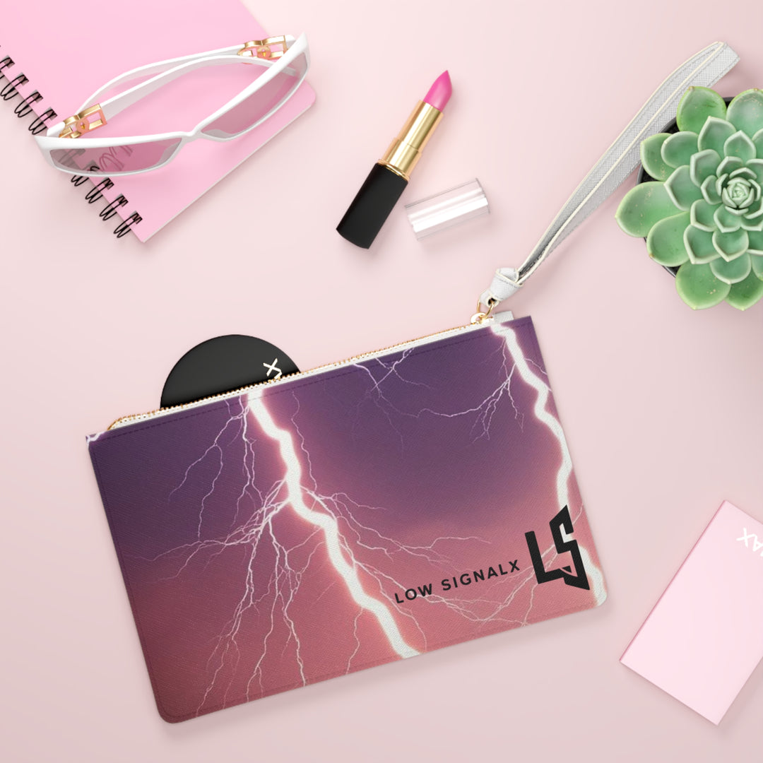 Thunderstorm Clutch Bag - Bold Lightning Design for Stylish Everyday Use