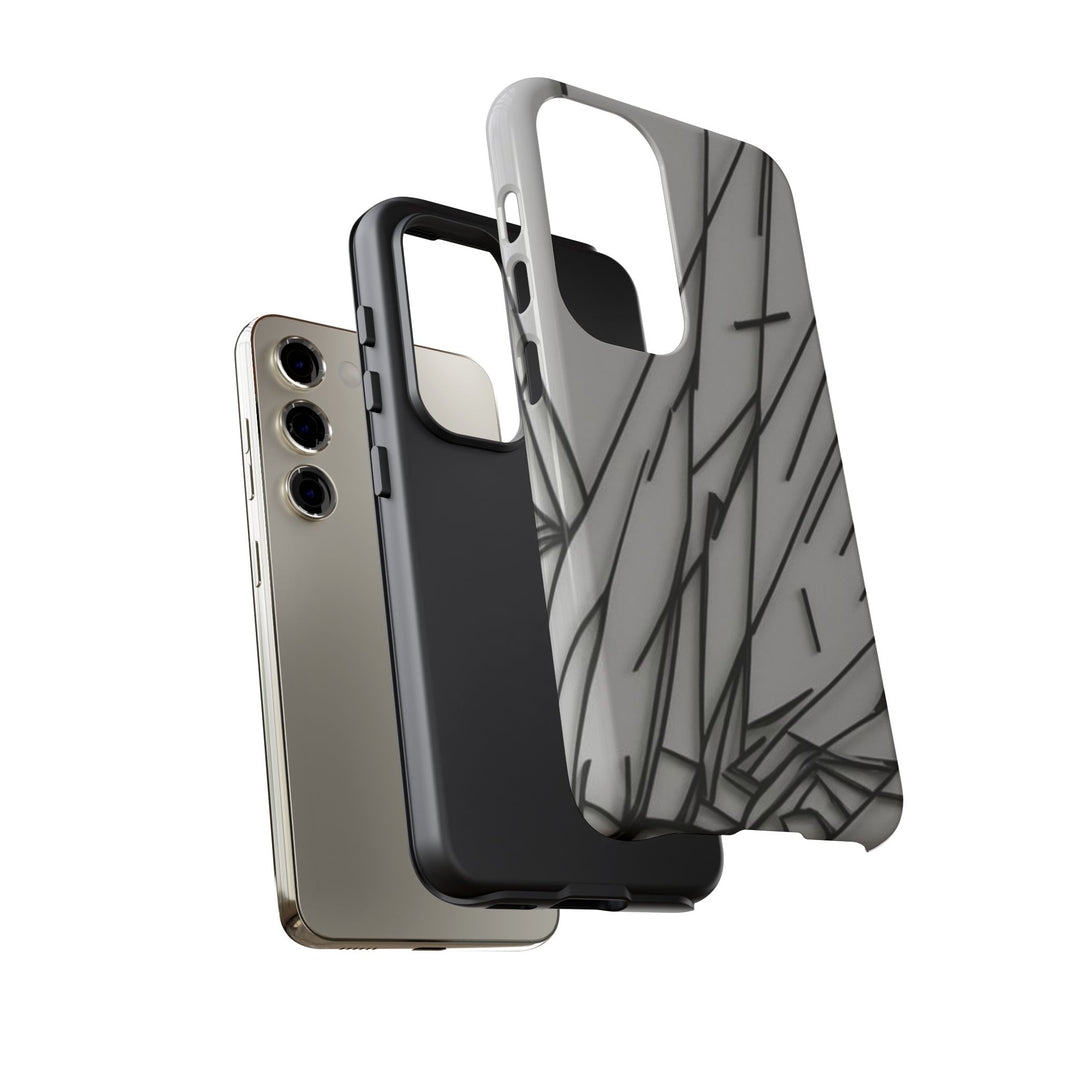 Samsung Galaxy S25 - S21   Stylish and Durable Phone Case with Abstract Shattered Glass Design