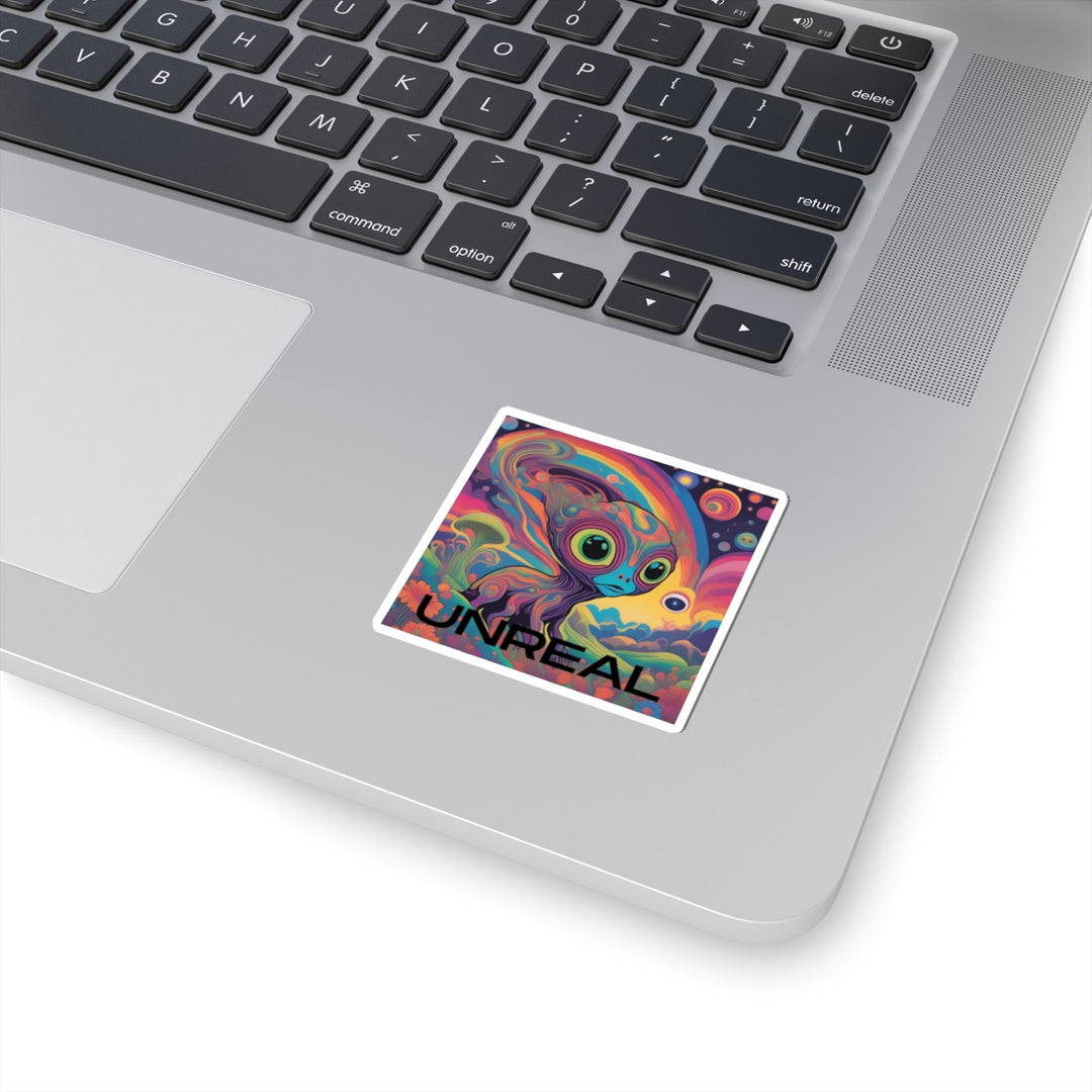 Unreal Alien Kiss-Cut Stickers | Funky Cosmic Art for Laptops & Accessories