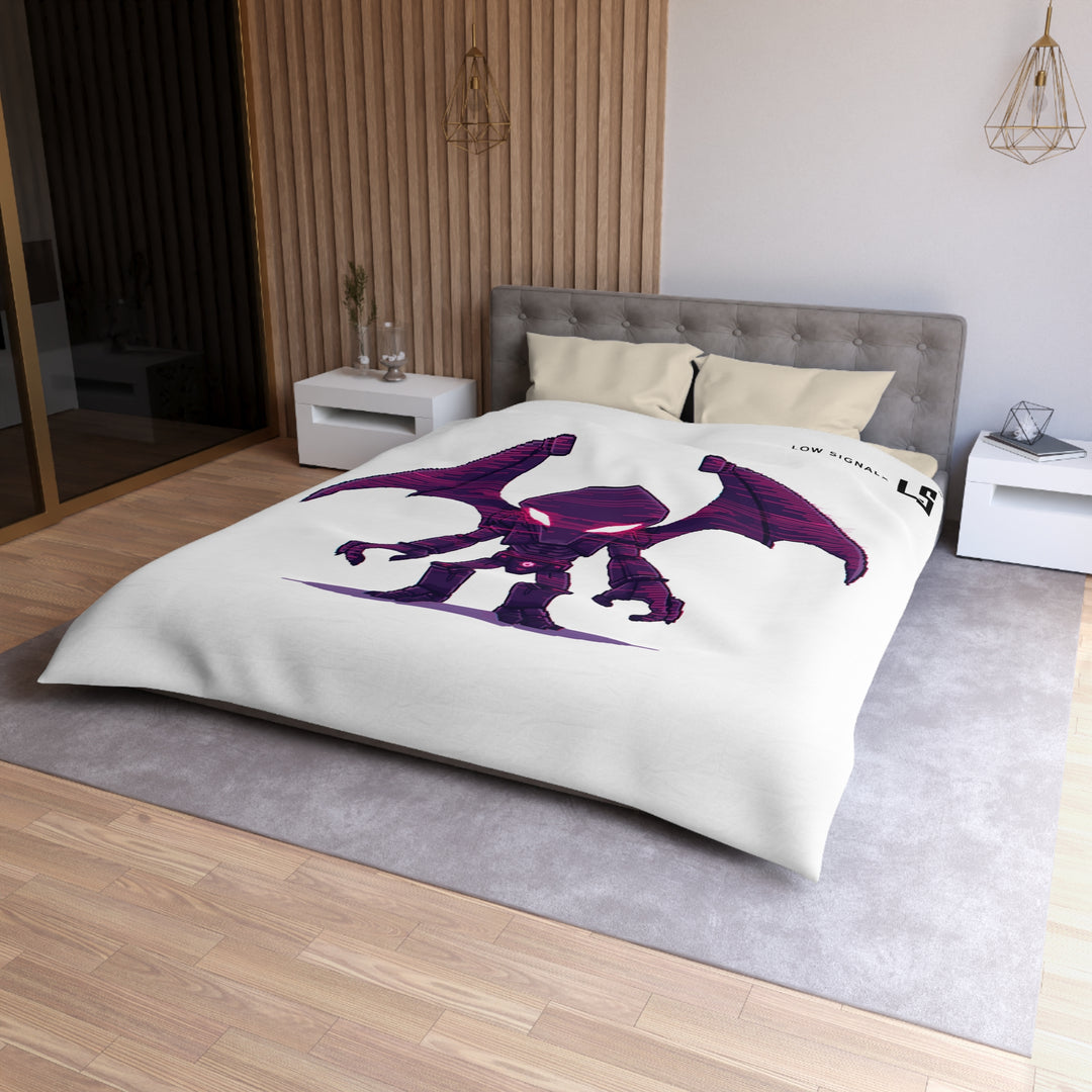 Fantasy Duvet Cover featuring Retro Demon, Gaming Bedroom Decor, Video Game Gift, Unique Comforter Cover, Children's Room Decoration, [...]
