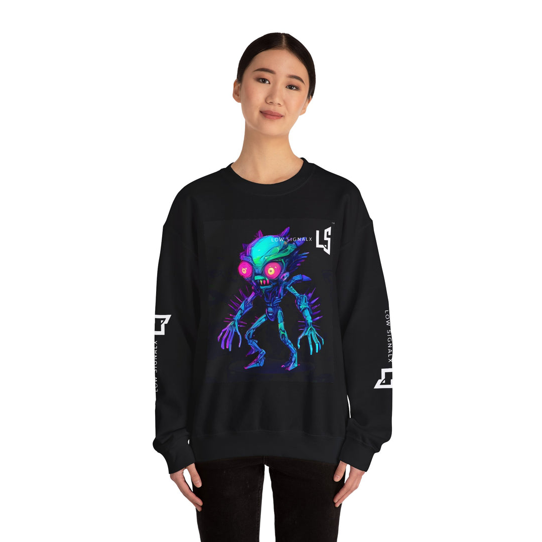 Vibrant Monster Graphic Crewneck Sweatshirt, Unisex Sweatshirt, Streetwear, Cozy Fall Outfit, Unique Gift, Art Inspired Fashion