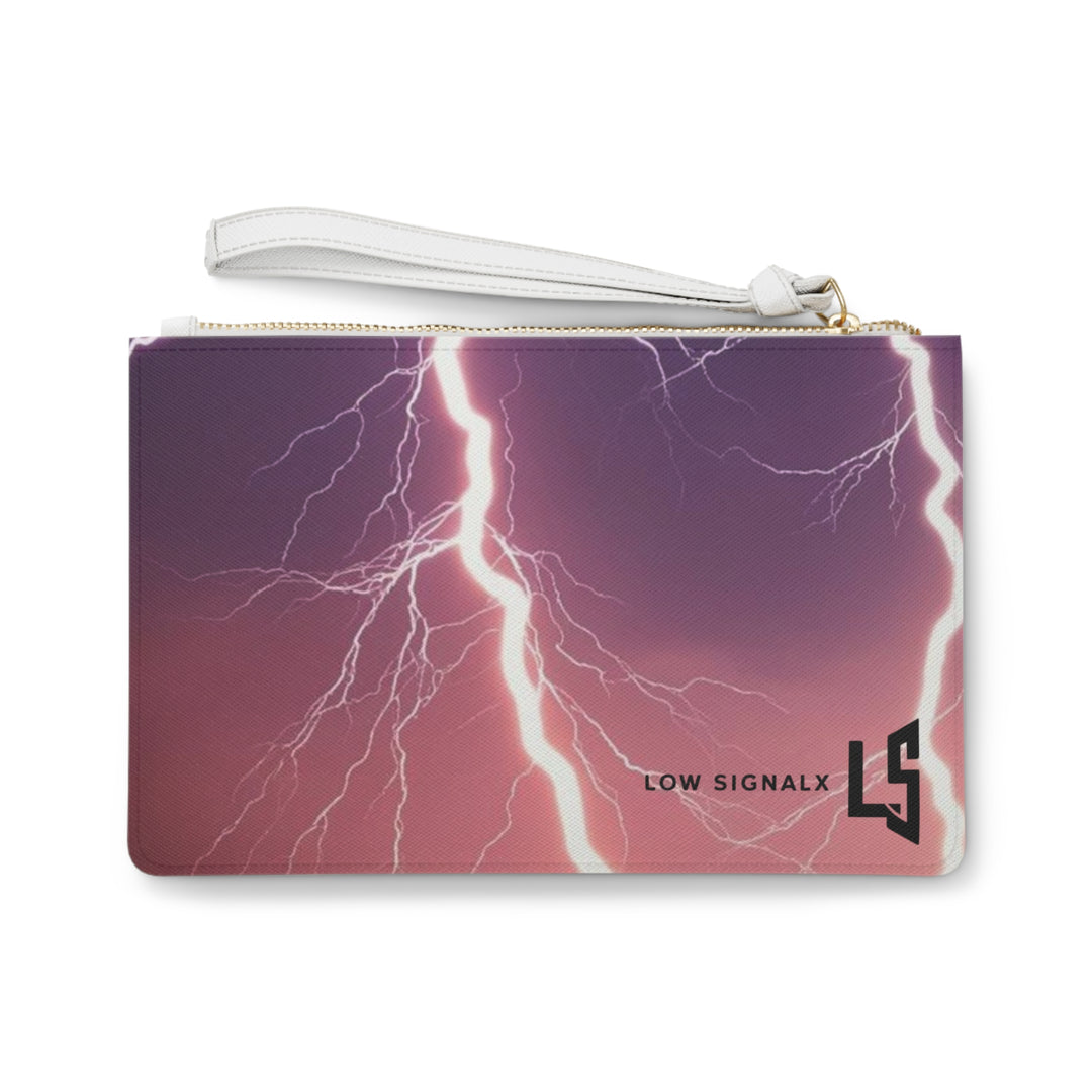 Thunderstorm Clutch Bag - Bold Lightning Design for Stylish Everyday Use