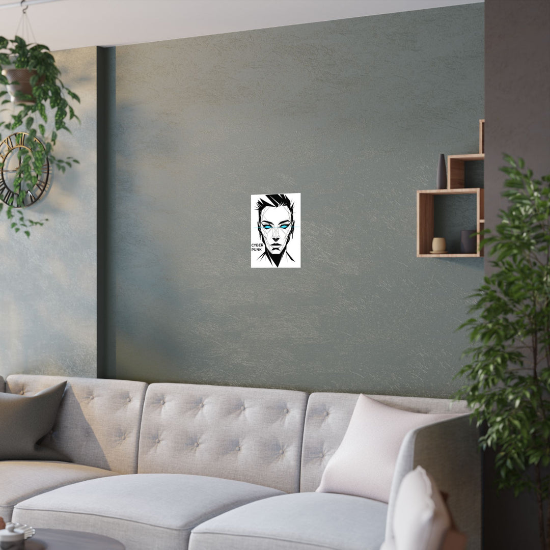 Cyberpunk Satin Poster | Futuristic Art Print, Wall Decor, Gamer Gift, Modern Aesthetic, Cyberpunk Decor