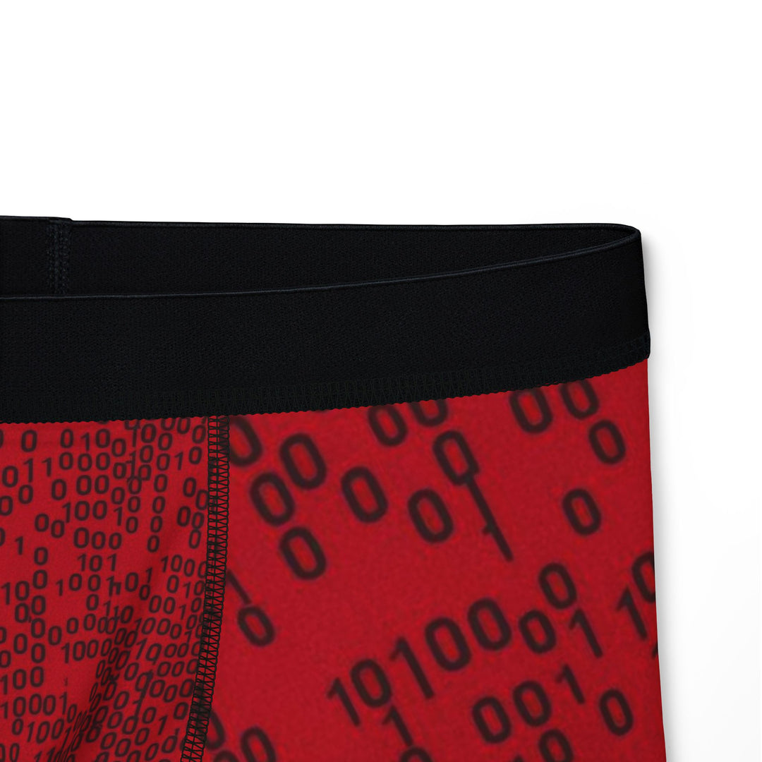 Men's Boxers with Binary Code Pattern - Comfortable and Stylish Underwear for Tech Lovers