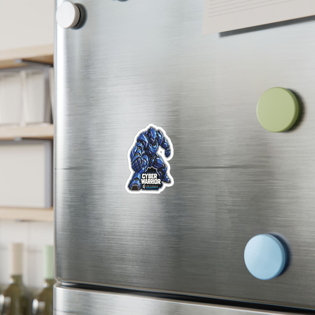 Cyber Warrior — Low SignalX Cobalt Armor Vinyl Sticker