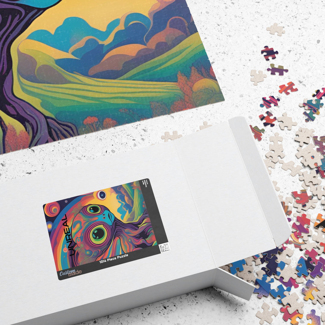 Colorful Alien Art Puzzle for Kids and Adults - Fun Family Activity, Unique Gift, Home Decor, Mindfulness Activity, Educational Toy