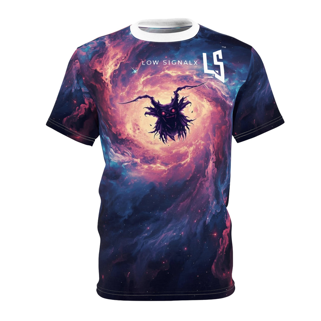 Galaxy Nebula Tee — Low Signalx Cosmic Swirl All-Over Print Shirt