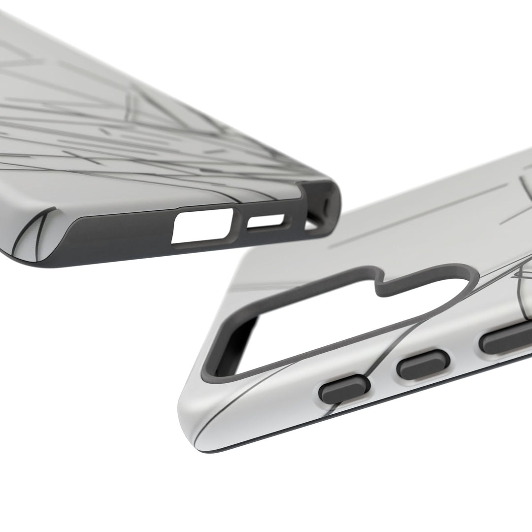 Samsung Galaxy S25 - S21   Stylish and Durable Phone Case with Abstract Shattered Glass Design