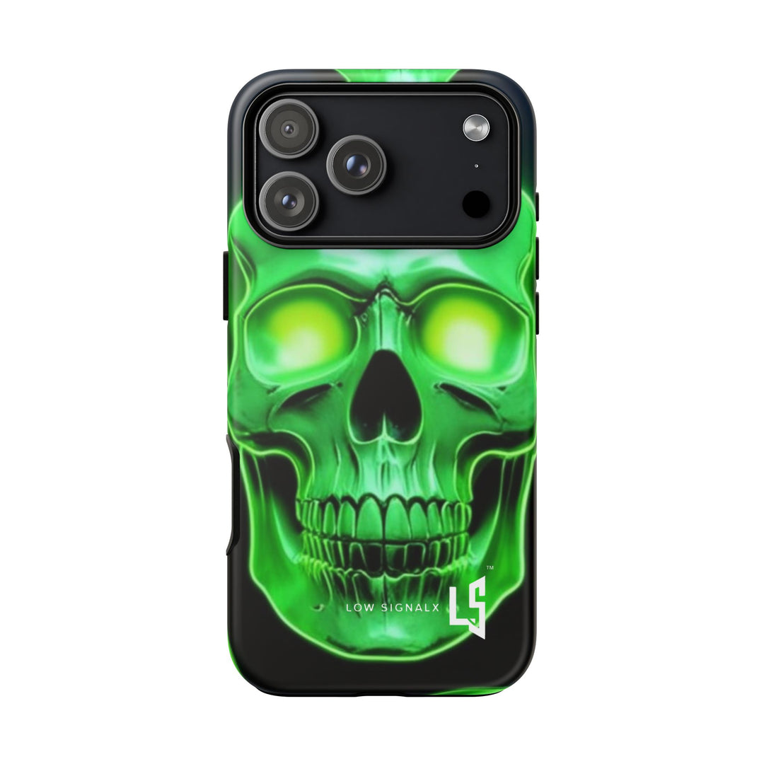 iPhone 17 PRO MAX - XS MAX Tough Cases - Neon Skull Phone Case for Edgy Style