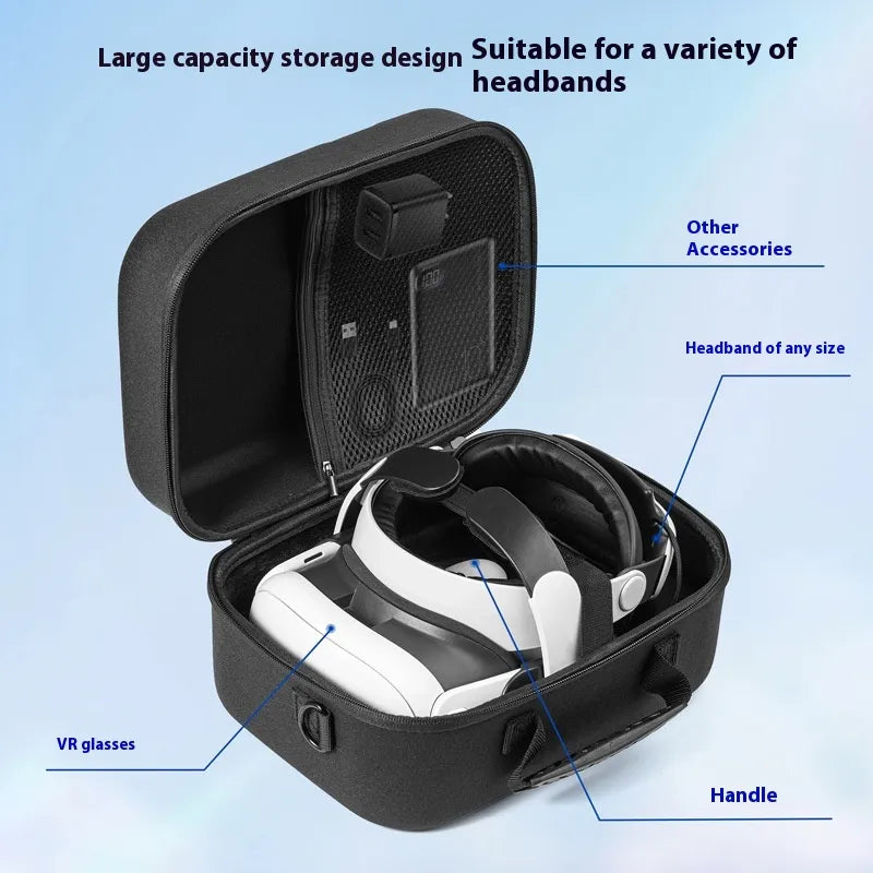 VR Headset Storage Bag for Meta Quest 3 & Elite Headband