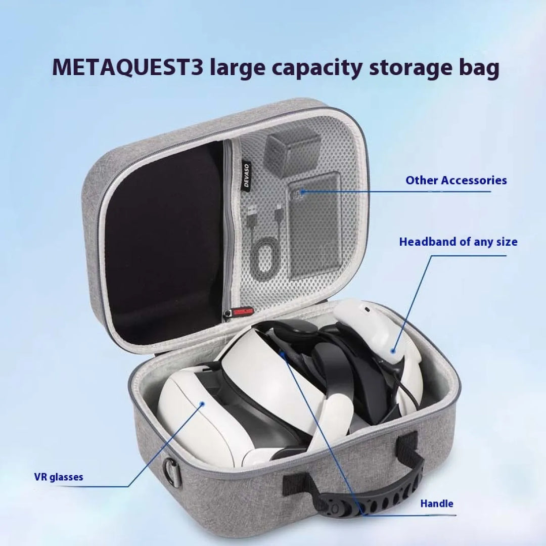 VR Headset Storage Bag for Meta Quest 3 & Elite Headband