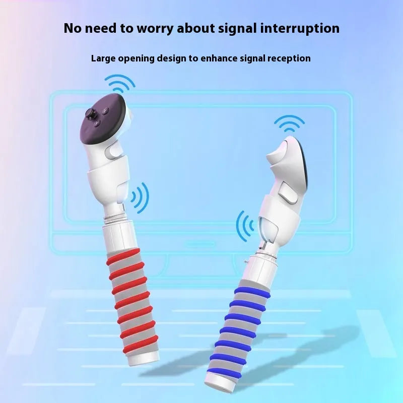 Low SignalX VR Light Sword Controller Grips (Meta Quest 3 Compatible)