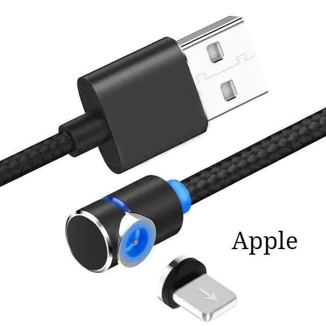 Magnetic LED Charging Cable – USB/Type-C High-Speed Magnet Cable