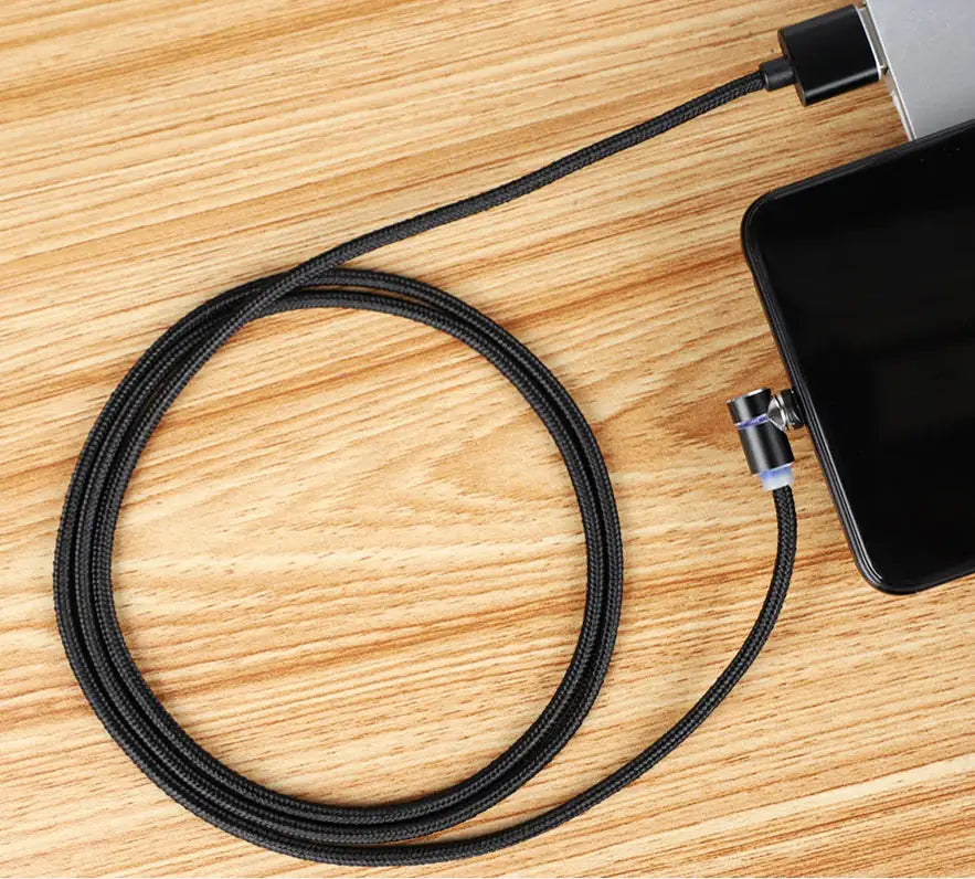 Magnetic LED Charging Cable – USB/Type-C High-Speed Magnet Cable