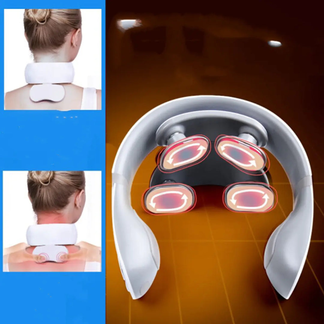 Low SignalX Smart Neck Massager with Heat and Vibration Therapy