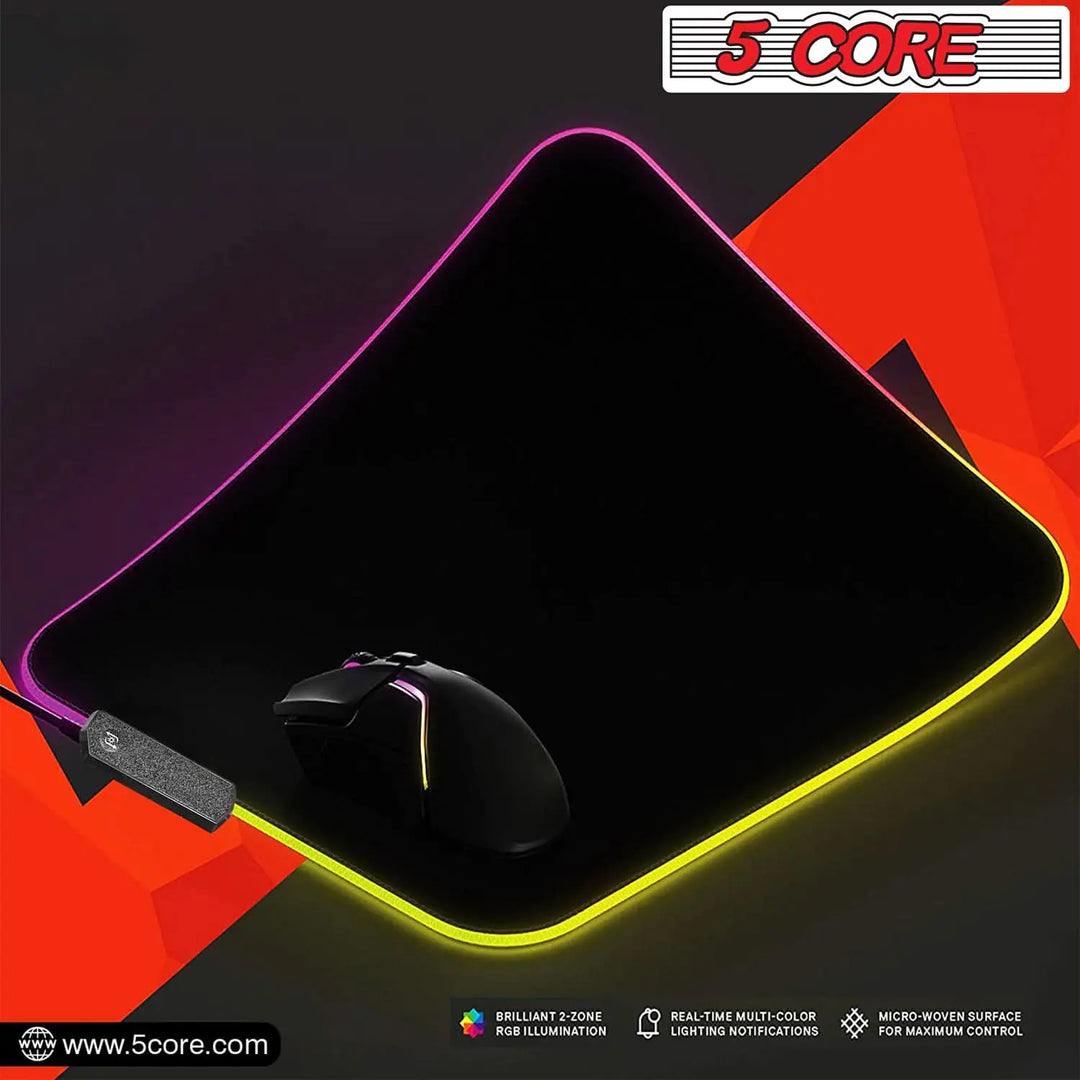 RGB Gaming Mouse Pad – 12 Light Modes | Anti-Slip Rubber Base