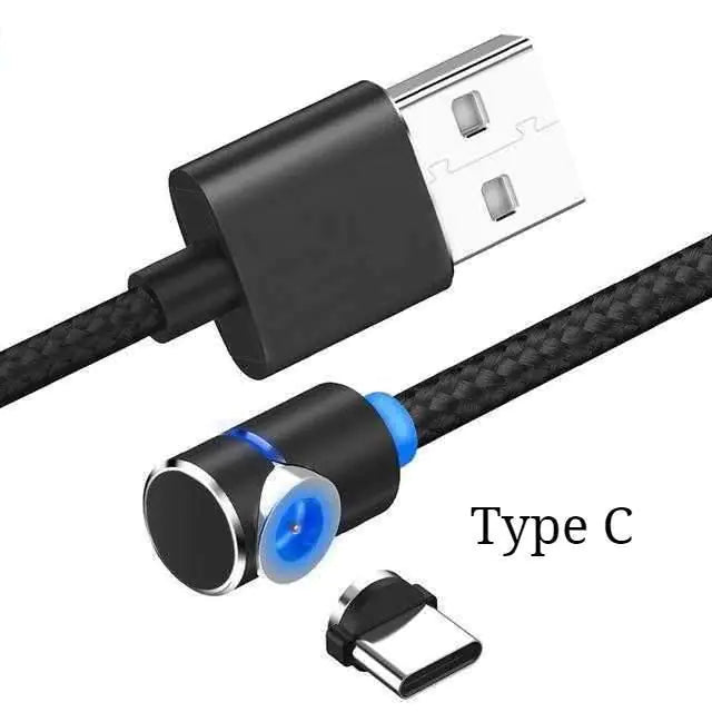 Magnetic LED Charging Cable – USB/Type-C High-Speed Magnet Cable