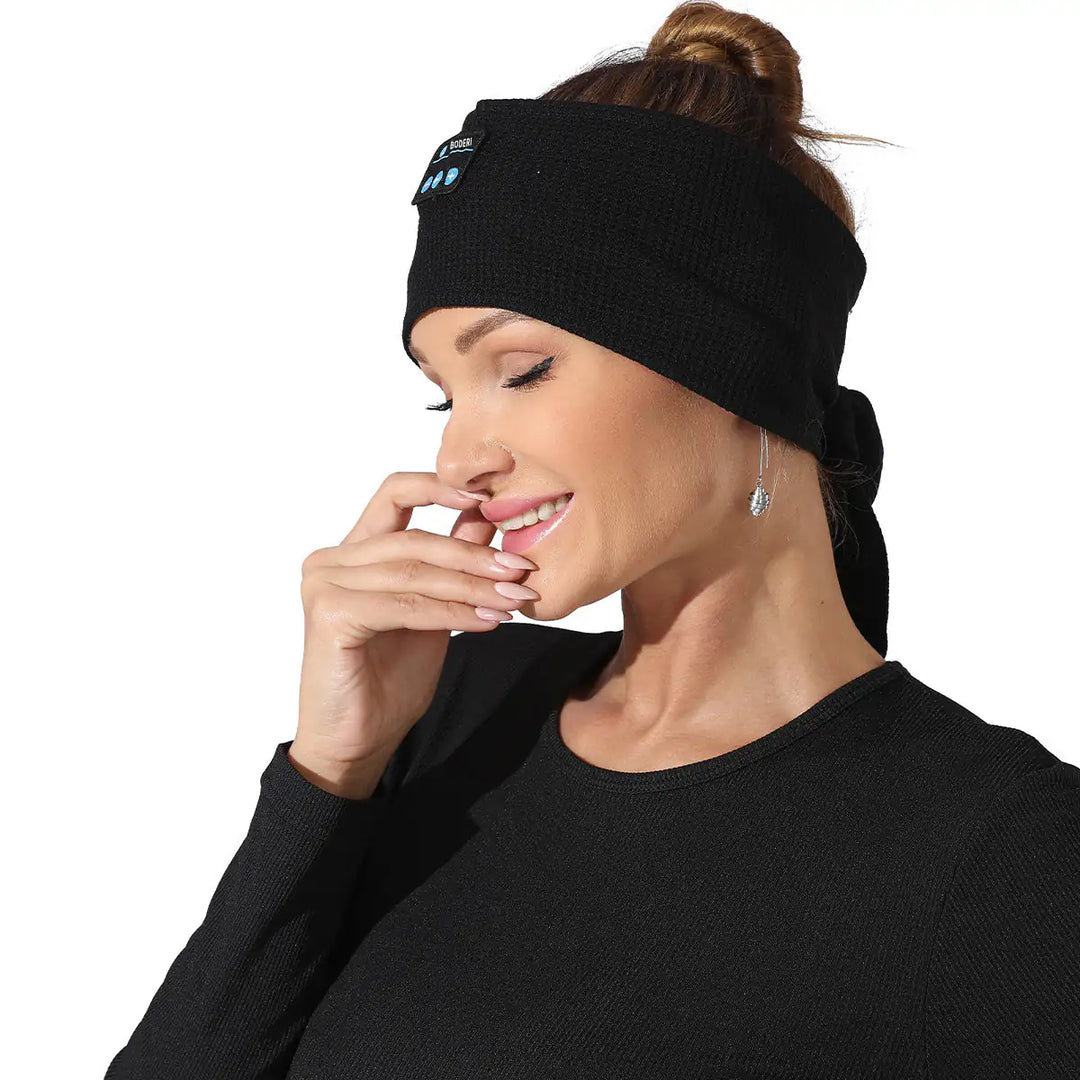 Wireless Bluetooth Beanie – Music Headband Hat with Built-in Headphones