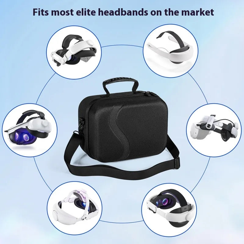 VR Headset Storage Bag for Meta Quest 3 & Elite Headband
