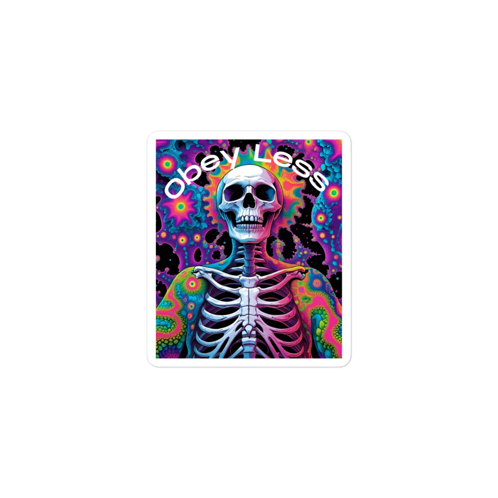 Colorwave Skeleton Vinyl Sticker